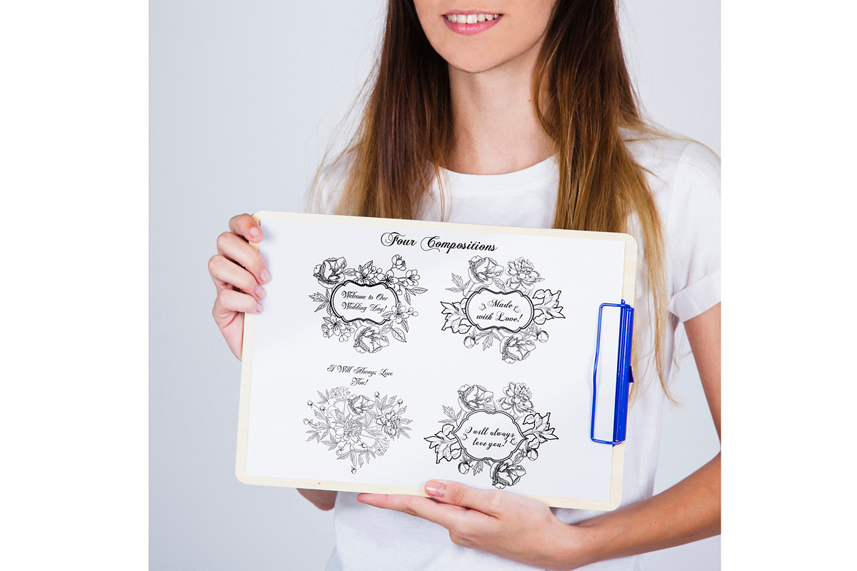 Flowers Sketches Set, a Decorative Illustration by Nataliapiache (Photo 6 of 7)