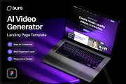 Aura - AI Landing Page Template, a Landing Page Template by Aldy Pratama (Thumbnail 1 of 5)