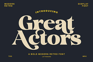Great Actors - Modern Retro Font