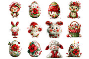 Whimsical Easter Clipart, a Graphic by CitraGraphics (Thumbnail 2 of 4)