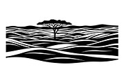Abstract Savanna Scenery Silhouette, a Graphic by Artivon (Thumbnail 11 of 13)