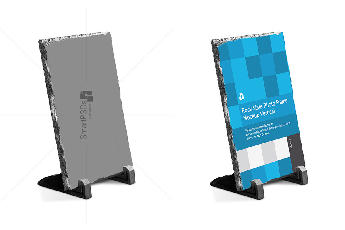Rock Slate Photo Frame Mockup-3Views, a Household Mockup by VecRas (Photo 2 of 3)