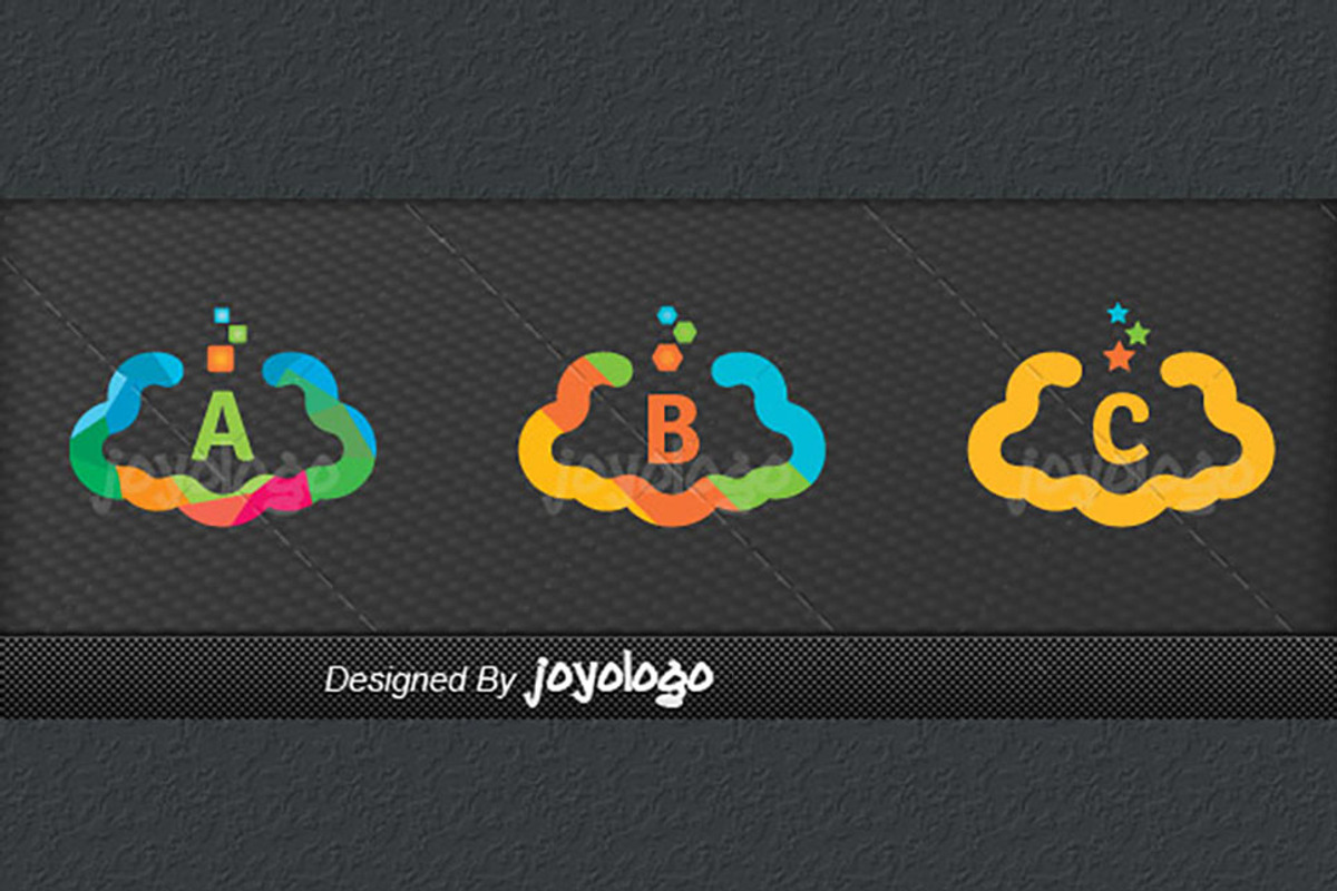 Colorful Flat Cloud Logo Maker Set, a Branding & Logo Template by joyologo (Photo 3 of 3)
