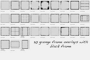 30 Grunge Frame Overlays