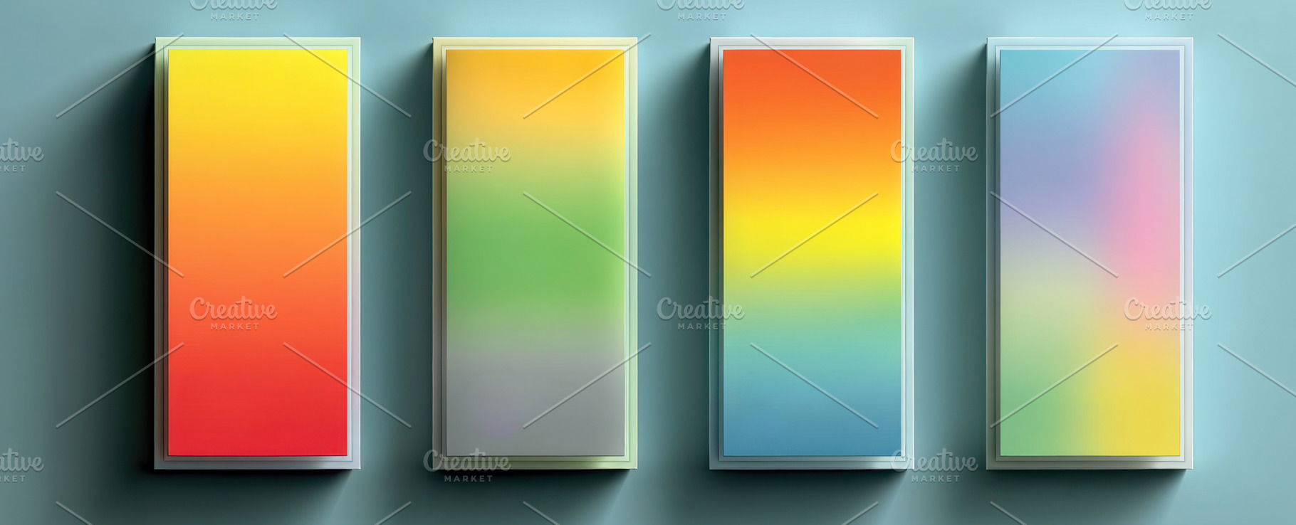 Abstract modern wall art panels with vibrant gradient light refl, a Background Photo by José Manuel Gelpi