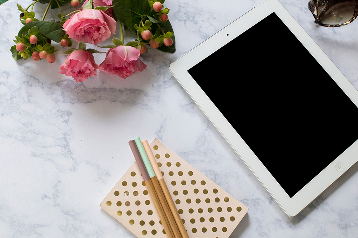 Coming Up Roses Ipad Mockups, an iPad Mockup by Say Hello Photos (Photo 3 of 5)