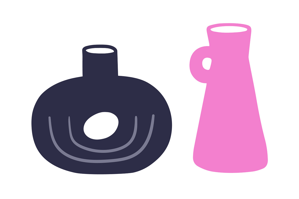 Modern ceramics, flower vases set, a Decorative Illustration by Good Studio (Photo 5 of 7)
