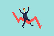 Businessman and arrow, a Finance Illustration by Podis (Thumbnail 4 of 7)