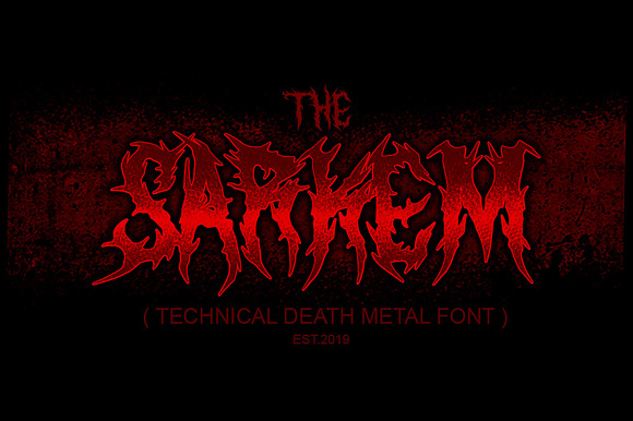 SARKEM / TECHNICAL DEATH METAL FONT preview 7