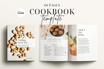 Recipe Book Template CANVA, a Templates & Theme by OrganizationOasisRo