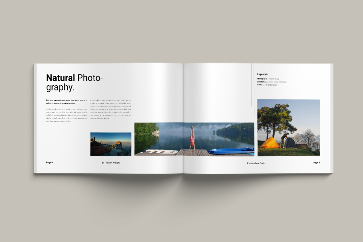 Photo Book Landscape Layout, a Brochure Template by Pixelpick (Photo 5 of 9)