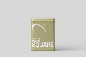 Square Tin Mockup