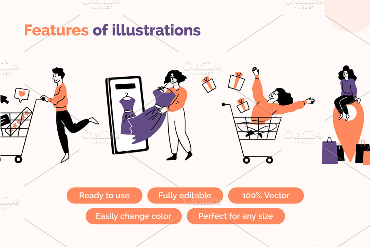 Online Shopping Concept Vector, an Object Graphic by 35lab (Photo 3 of 6)