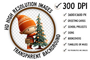 Whimsical Christmas Elf Clipart, an Illustration by Craft Nest (Thumbnail 4 of 8)