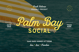 Palm Bay Social Vintage Summer Font