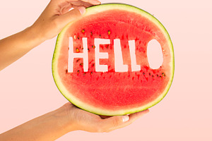 Hello food typography poster