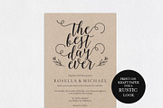 Wedding Invitation Template WPC441, an Invitation Template by Shafura_Wedding (Thumbnail 2 of 5)