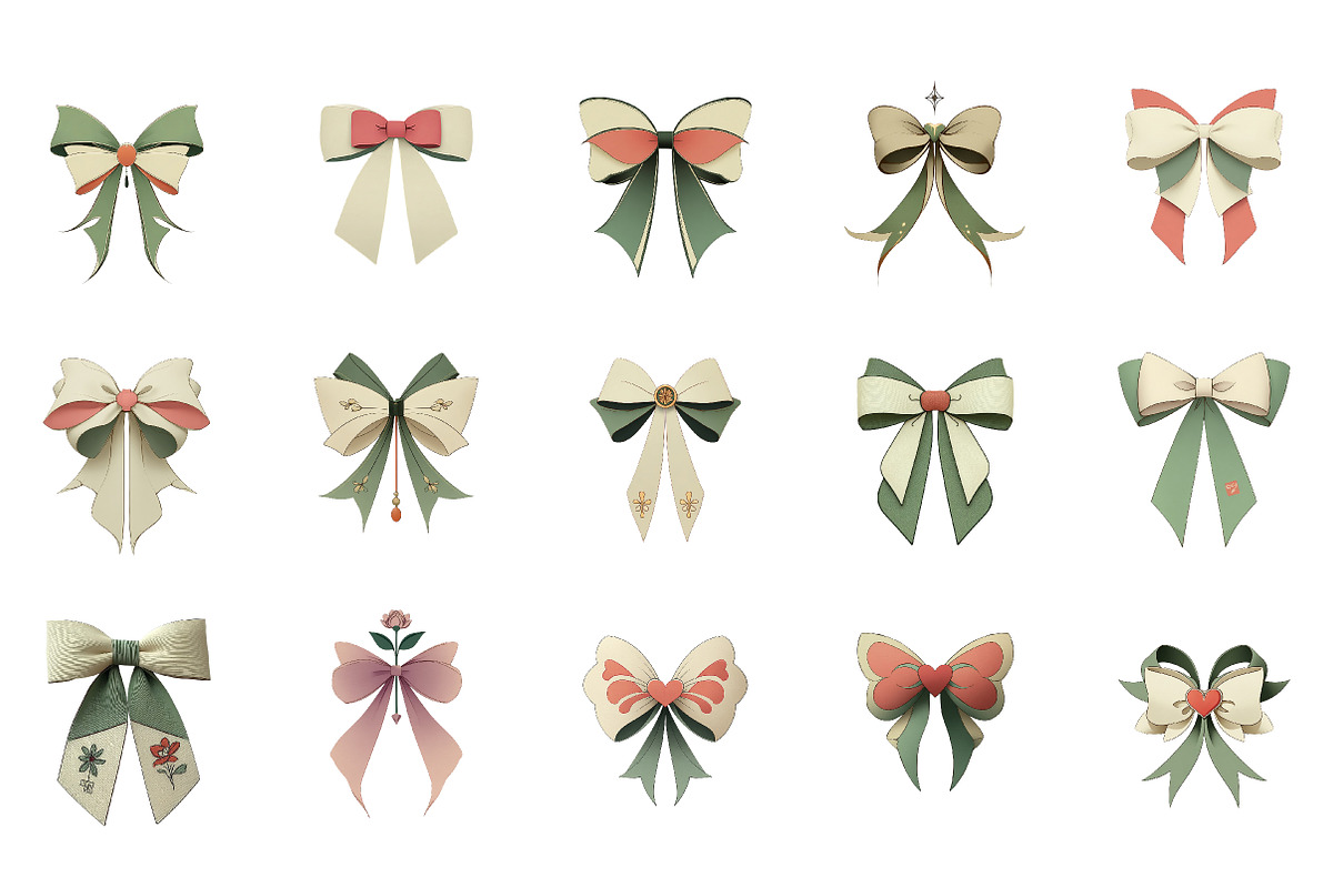 Valentine Bow Clipart, an Illustration by DreamArtGraphic (Photo 2 of 4)