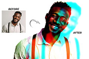 Neon Abstract Portrait FX, an Action Add-On by Studio Retouch (Thumbnail 12 of 13)