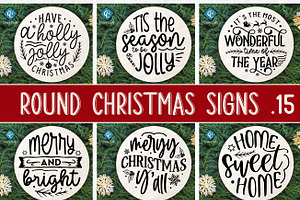 Christmas Round Sign Bundle