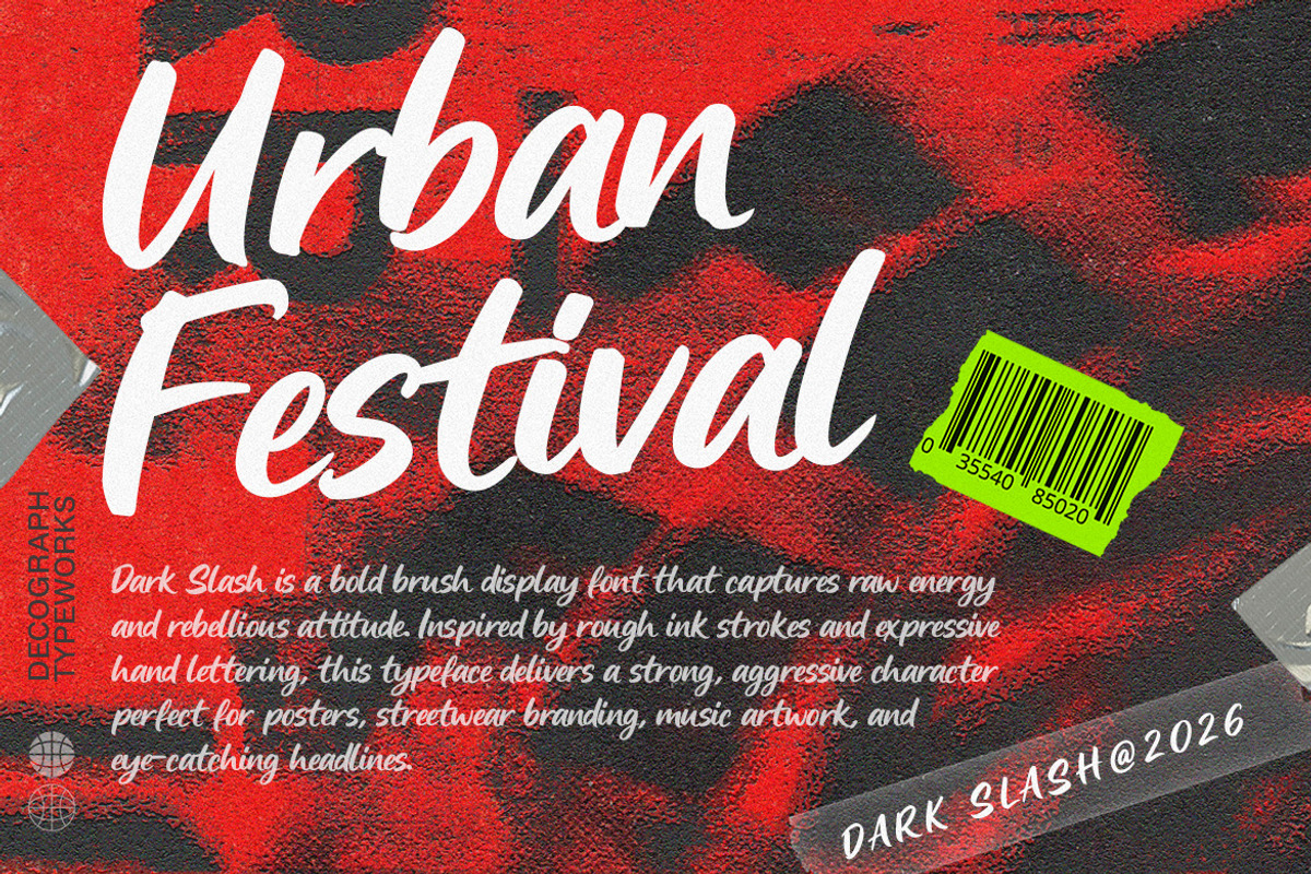 Dark Slash – Bold Brush Script, a Handwritten Font by decographstud (Photo 5 of 8)
