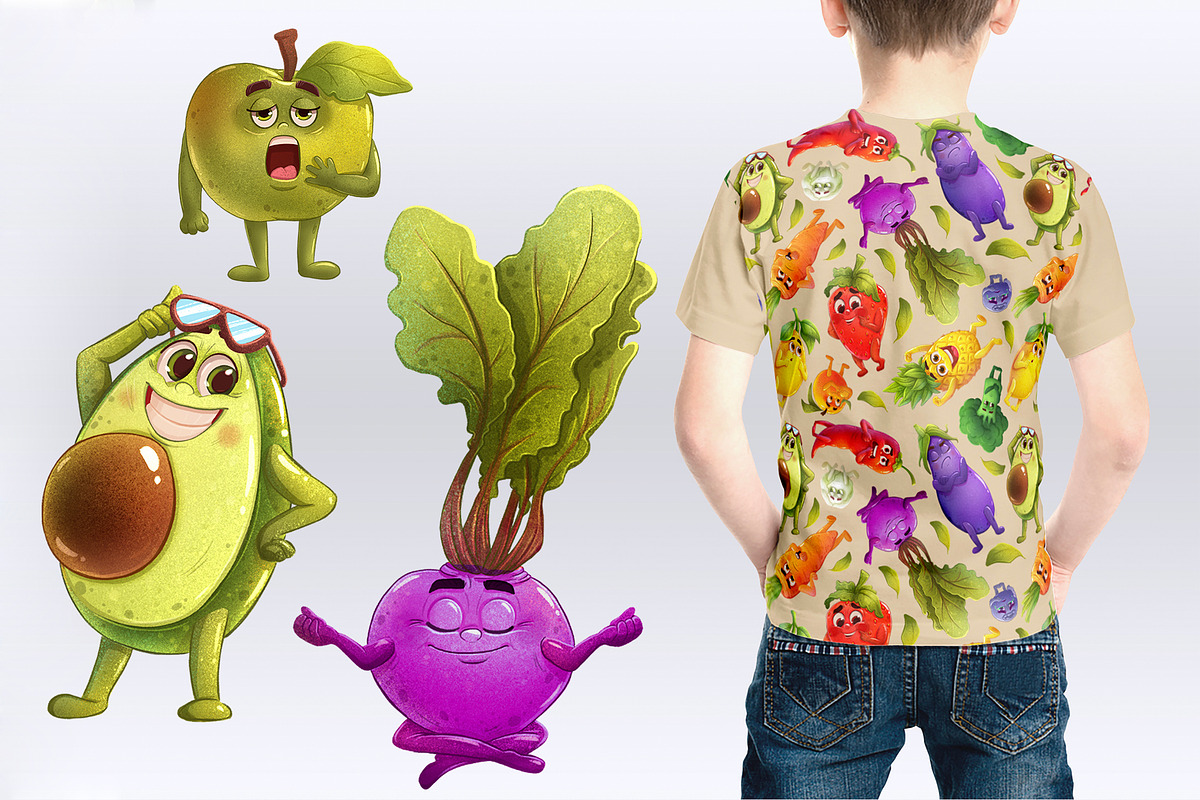 Funny emotion fruits and vegetables, a Templates & Theme by KrisPlazun (Photo 2 of 6)
