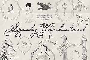 Spooky Party: Halloween Line Art Set, a Decorative Illustration by NES.project