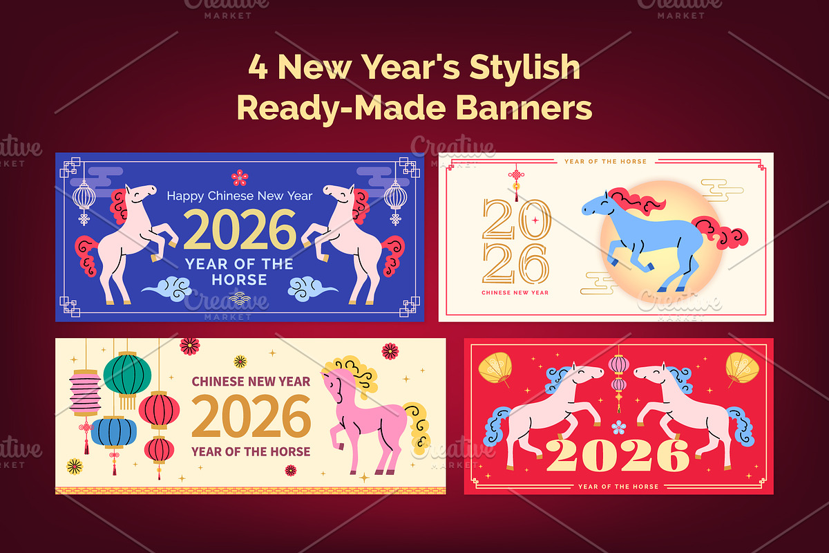 Chinese New Year Red Fiery Horse, an Object Graphic by 35lab (Photo 5 of 6)