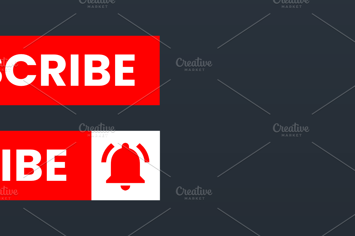 YouTube Subscribe Button icon, a Graphic by Vaughn Studios (Photo 3 of 6)