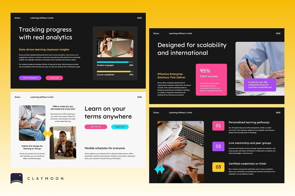 Online Learning Platform PowerPoint, a Presentation Template by Claymoon Lab (Photo 6 of 7)