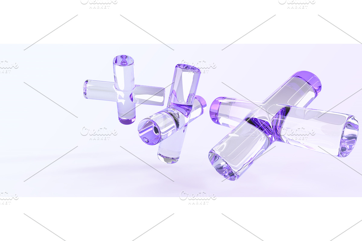 Abstract background with glass, a 3D by Marozhkastudio
