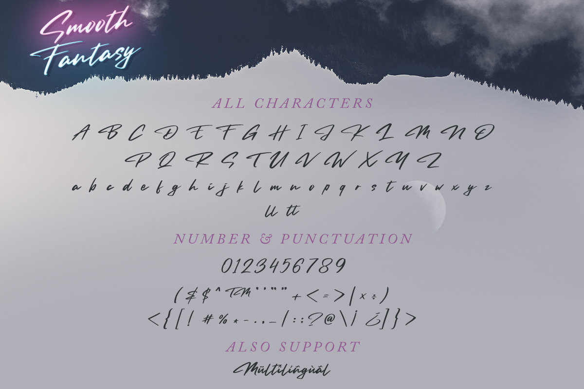 Smooth Fantasy Script, a Script Font by din-studio.com (Photo 7 of 10)