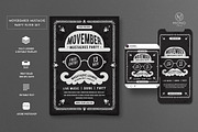 Movember Mustache Party Flyer Set, a Flyer Template by monogrph (Thumbnail 1 of 4)
