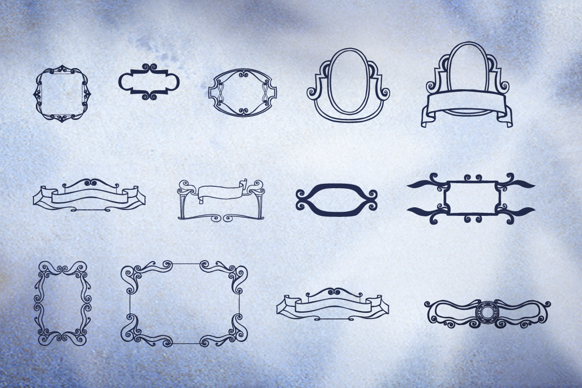 Blue Goblet Frames and Vignettes 2 preview 4