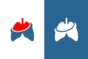 Human lungs organ logotype design, a Healthcare Illustration by GraphiShop