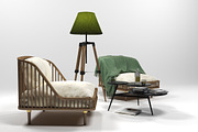 Furniture set 0206, a Furniture 3D Model by inDahouze (Thumbnail 3 of 9)