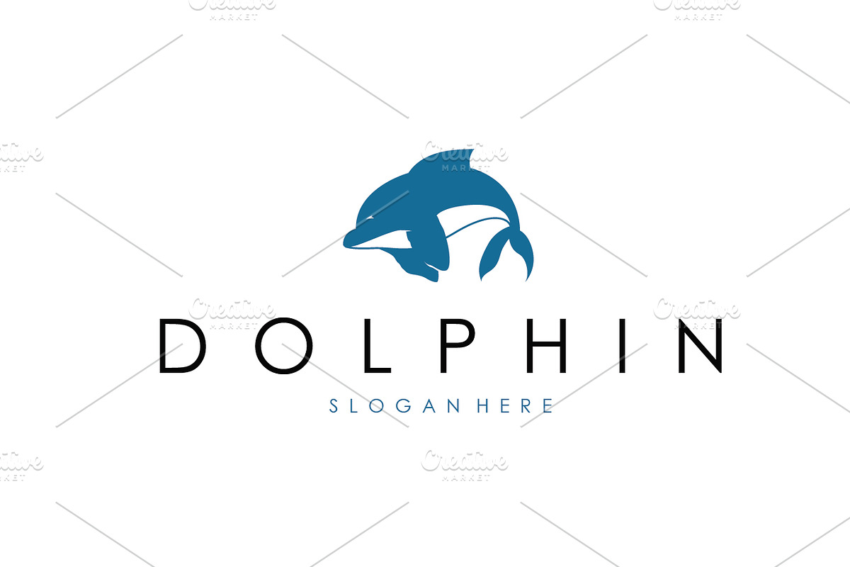 Modern cheerful dolphin logo design, a Branding & Logo Template by Maylianaw28 (Photo 1 of 2)