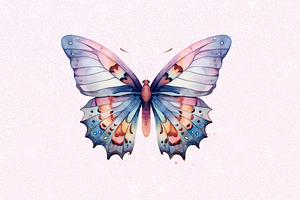 Watercolor Mystical Moth Clipart