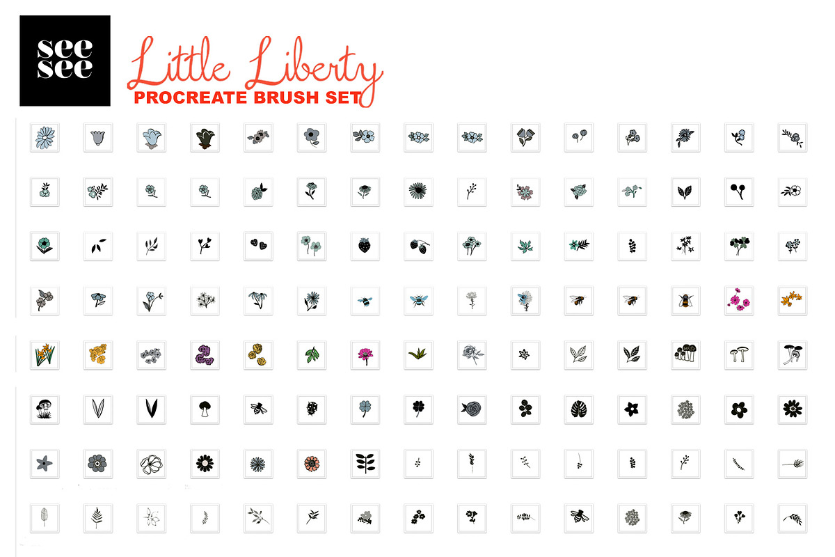 Little Liberty Procreate Brush Set, a Brush Add-On by CC CREATIVE CO (Photo 2 of 12)