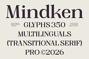 Mindken Transitional Serif Font, a Serif Font by AmorfaType (Thumbnail 1 of 10)