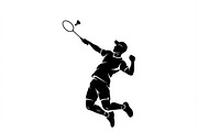 60 Badminton Player Smash Silhouette, a Person Illustration by Amazin_art (Thumbnail 26 of 37)