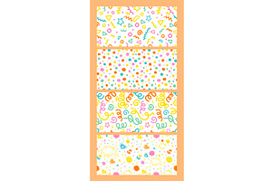 Fun simple colorful set pattern on, an Illustration by Nenahliadava Design