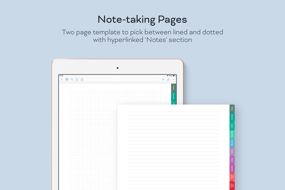 Digital Recipe Book for Goodnotes, a Stationery Template by PickMimi (Photo 6 of 7)