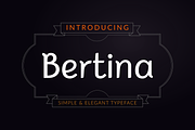 Bertina ~ Simple & Elegant Typeface, a Sans Serif Font by 611 Studio (Thumbnail 1 of 9)