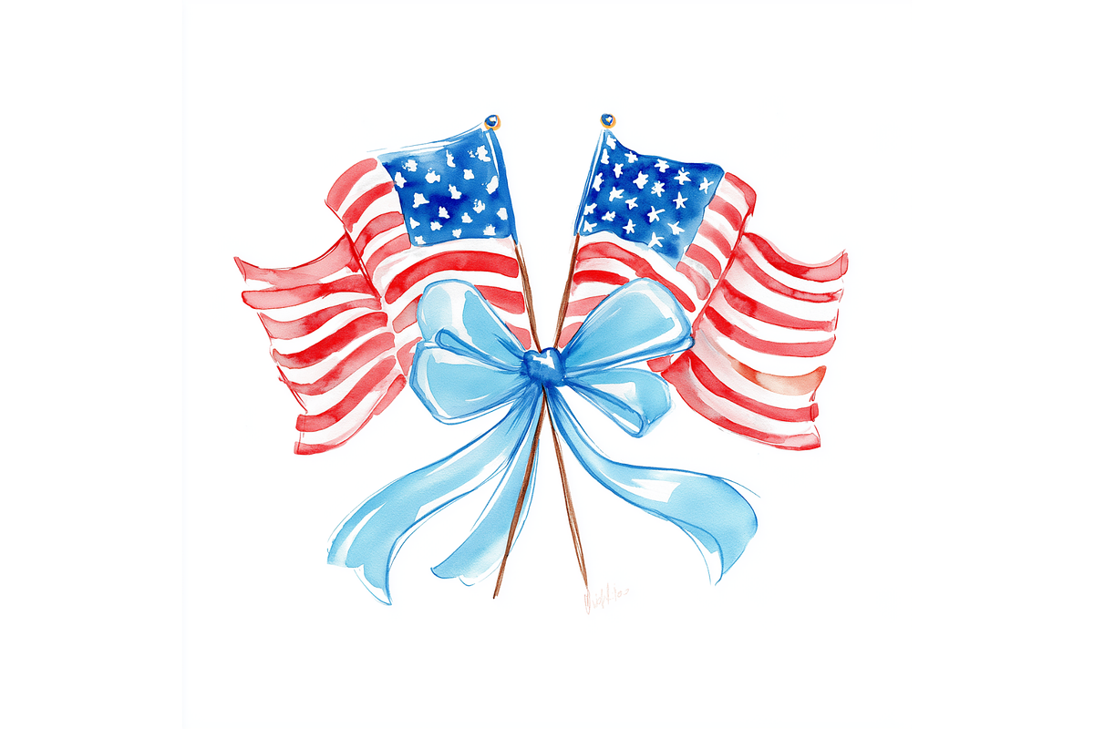 Prompt Watercolor America Clipart, a Decorative Illustration by Creative design (Photo 5 of 7)