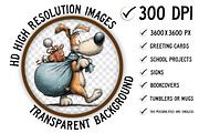 Whimsical Christmas Dog Clipart, an Illustration by Craft Nest (Thumbnail 3 of 7)