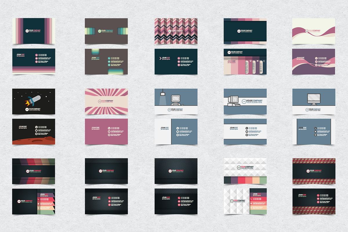 250 Business Card Vector Templates, a Business Card Template by Bobboz Store (Photo 5 of 18)