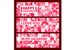 Valentine day banners, a Seasonal Illustration by Buch&Bee