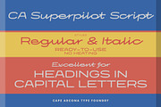 CA Superpilot, a Script Font by Cape Arcona Type Foundry (Thumbnail 2 of 9)