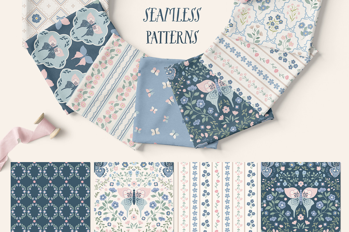 Cottagecore pattern background, a Pattern Graphic by Cozy pattern shop (Photo 4 of 10)